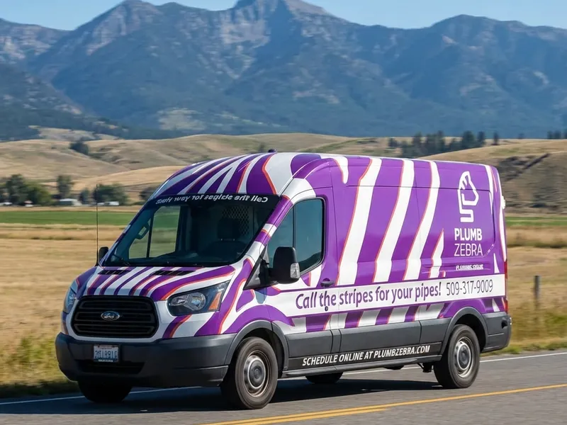 Professional plumber working on huetter plumbing services service in Spokane - PlumbZebra quality workmanship