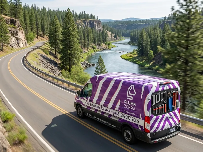 Professional plumber working on nine mile falls plumbing services service in Spokane - PlumbZebra quality workmanship