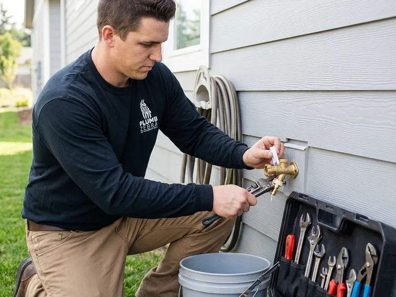 Step-by-step outdoor faucet repair process
