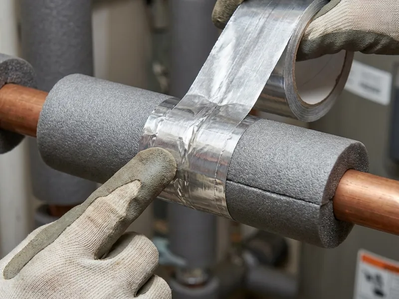 Step-by-step pipe insulation process
