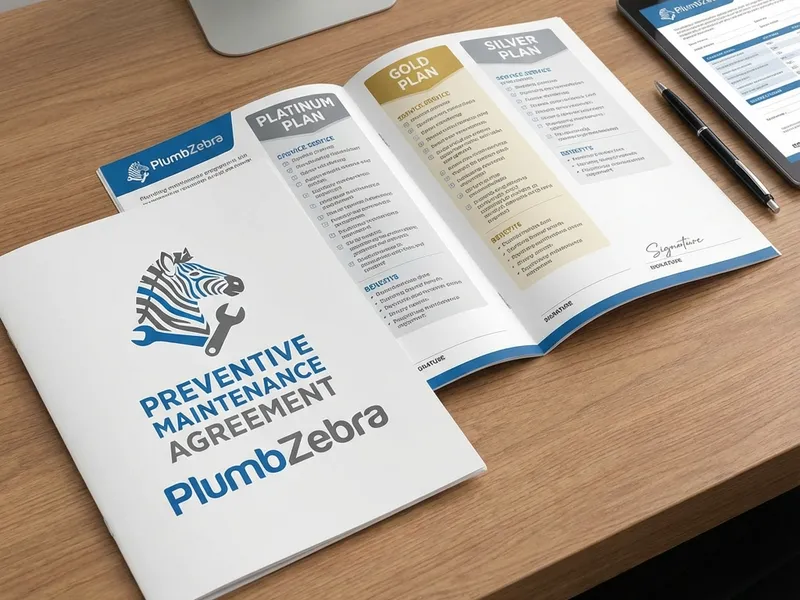 Professional plumber performing preventive maintenance service