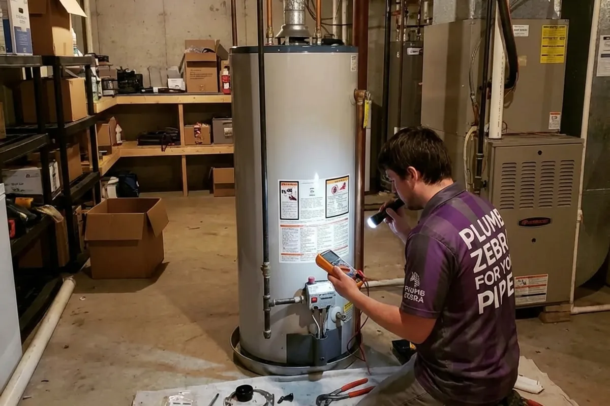 Professional plumber performing water heater repair & installation spokane wa service