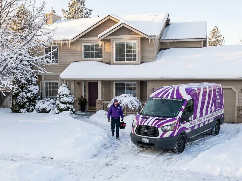 Professional plumber performing plumbing winterization services spokane wa service